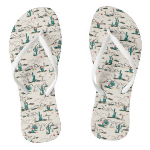 Tongs Motif de succulents florissants