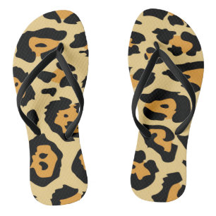 Tongs Motif de taches de guépard moderne