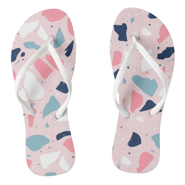 Tongs Motif de Terrazzo rose (Semelle)