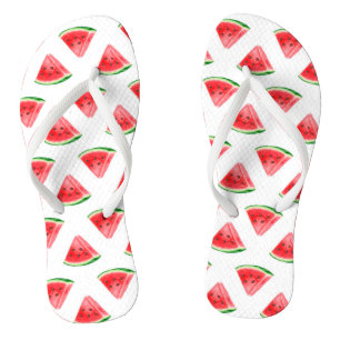 Tongs Motif de tranche de fruits de pastèque d'été