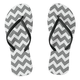 Tongs motif de zigzag géométrique