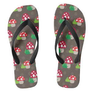 Tongs motif d'enfants de champignon