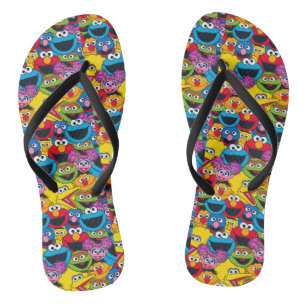 Tongs Motif d'équipage de la rue Sesame