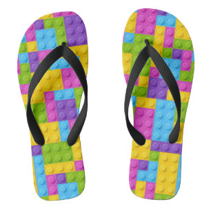 Tongs Motif des blocs de construction en plastique