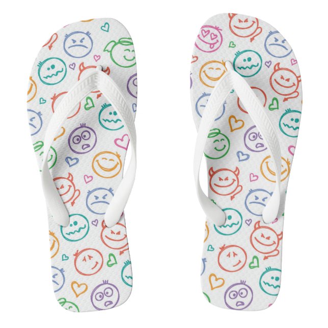 Tongs motif des sourires (Semelle)