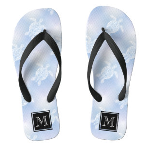 Tongs Motif des tortues bleues