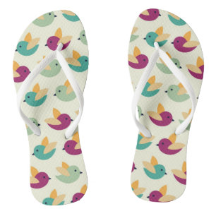 Tongs motif d'oiseaux