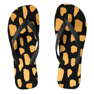 Tongs Motif d'or