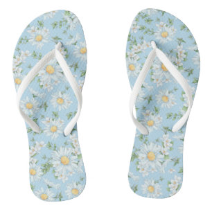 Tongs Motif du jardin fleuri Pastel Daisy