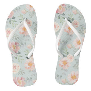 Tongs Motif du jardin rose Rose Rose Pastel