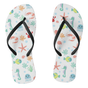 Tongs Motif du monde marin