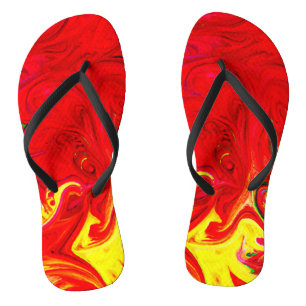Tongs Motif Éclatement de Couleurs Énergiques