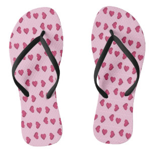 Tongs Motif en cristal rose