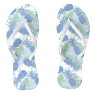 Tongs Motif en pastel tropical d'ananas