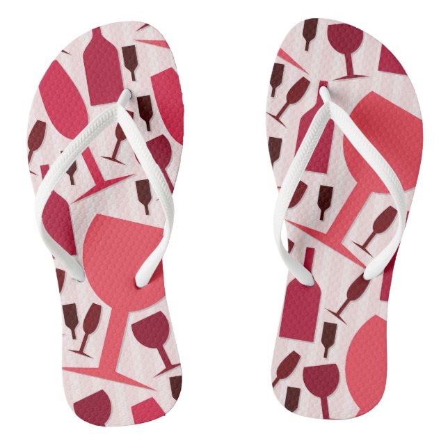 Tongs motif en verre de vin (Semelle)