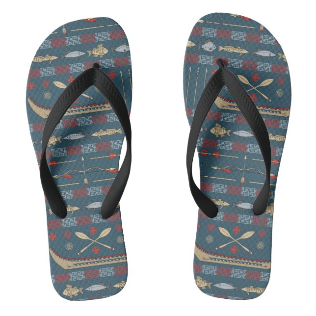 Tongs Motif ethnique de pêche (Semelle)