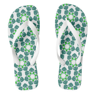 Tongs Motif Feuille, Motif De Feuilles, Feuilles Verts