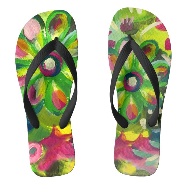 Tongs motif floral (Semelle)