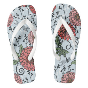 Tongs Motif floral 3