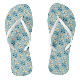 Tongs Motif floral moderne du milieu du siècle