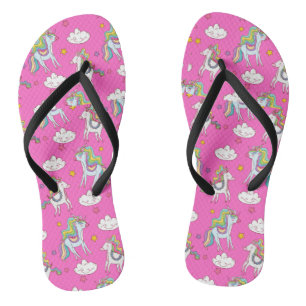 Tongs Motif Funny Unicorn mignonne