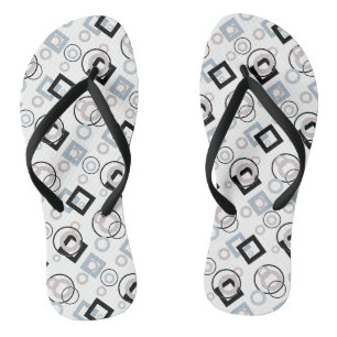 Tongs Motif géométrique moderne multicolore