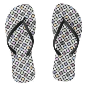 Tongs Motif géométrique multicolore