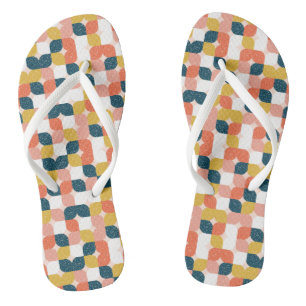 Tongs Motif géométrique rétro de Bauhaus