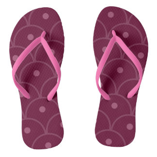 Tongs Motif géométrique rose