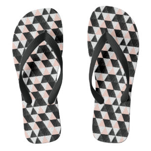 Tongs Motif géométrique triangulaire à main