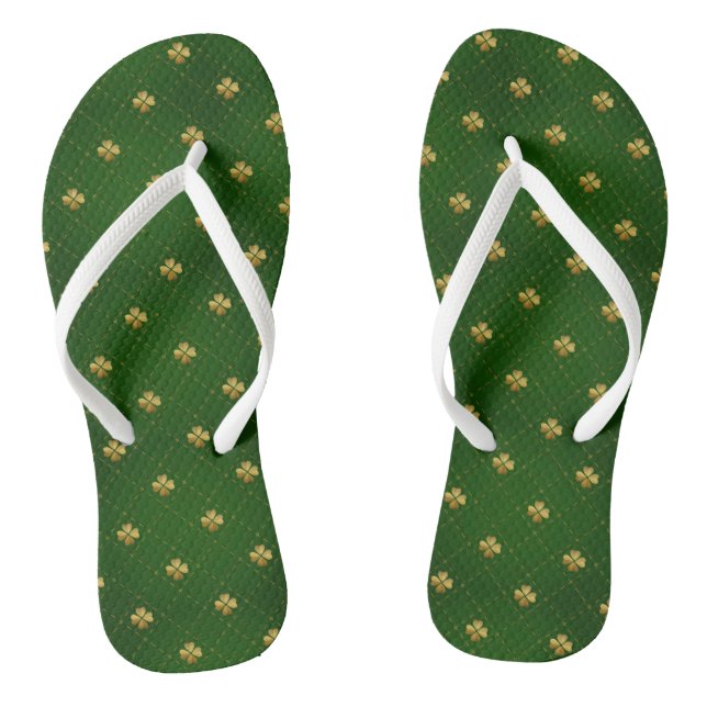 Tongs Motif Golden Green Clover (Semelle)