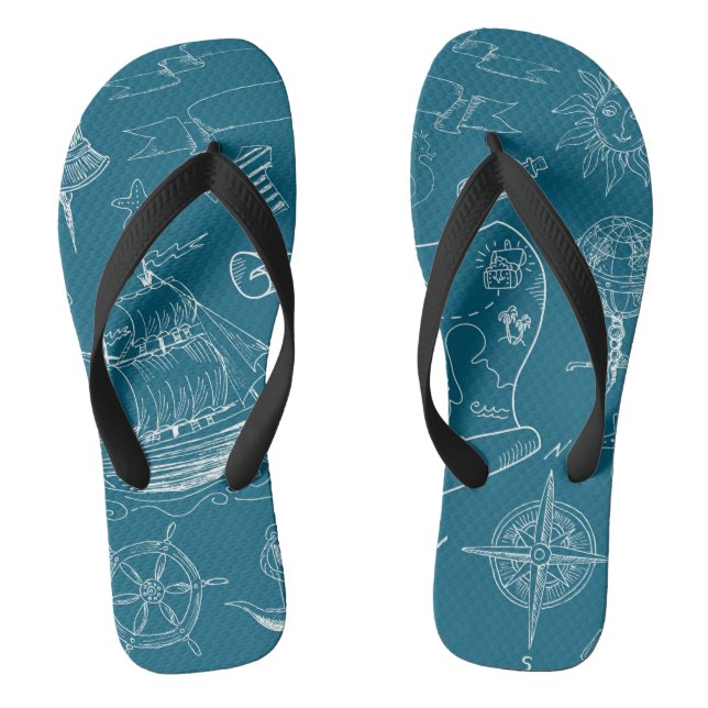Tongs Motif graphique nautique de modèle (Semelle)