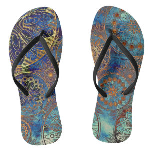 Tongs Motif grunge d'art