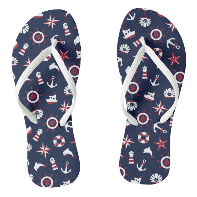 Tongs Motif marin nautique (Semelle)
