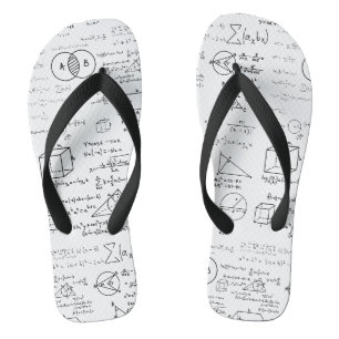 Tongs motif mathématique dessin de l'école de sciences g
