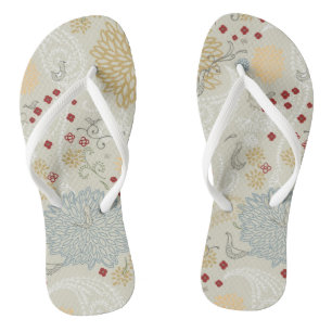 Tongs motif montrant le jardin bouclé