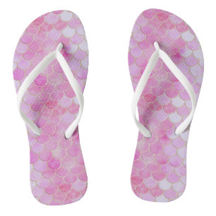 Tongs Motif Pink Pastel & Gold Shimmer Mermaid