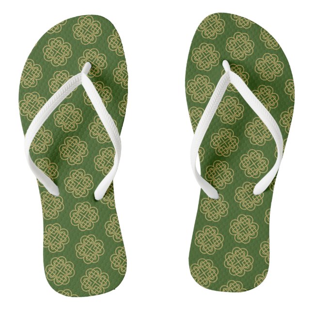 Tongs Motif Shamrock Gold Celtic (Semelle)