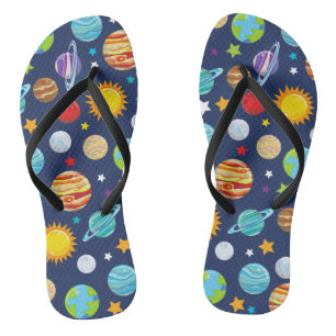 Tongs Motif spatial, Planètes, Étoiles, Cosmos, Galaxie