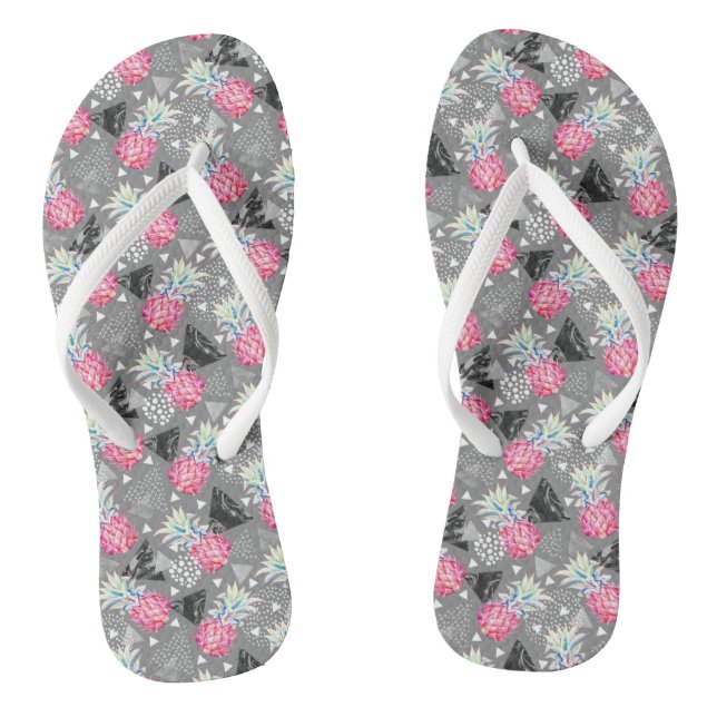 Tongs Motif texturé à ananas géométrique (Semelle)