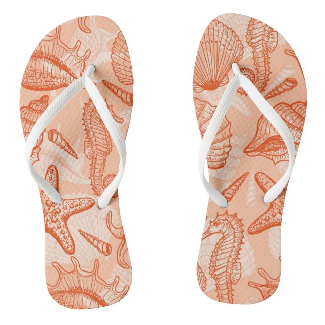 Tongs Motif tiré par la main de mer (Semelle)