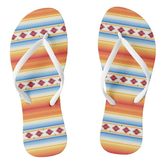 Tongs Motif traditionnel mexicain de couverture de serap (Semelle)