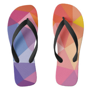 Tongs Motif triangulaire Abstrait coloré