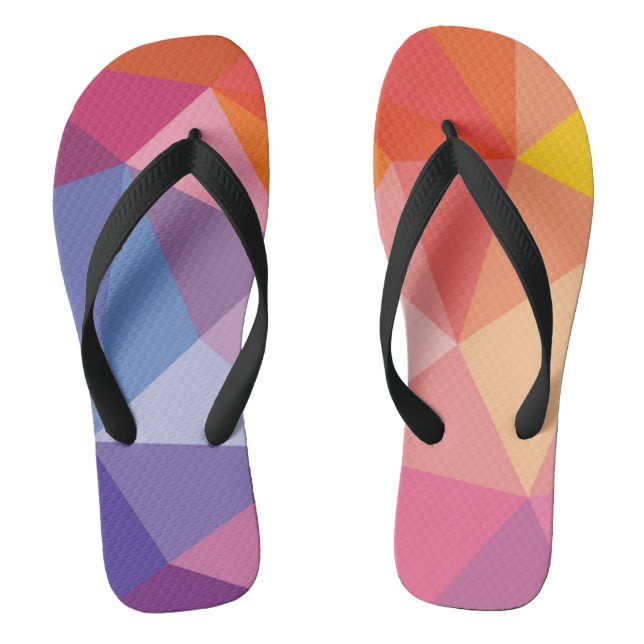 Tongs Motif triangulaire Abstrait coloré (Semelle)