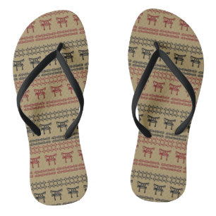 Tongs motif tribal africain ethnique