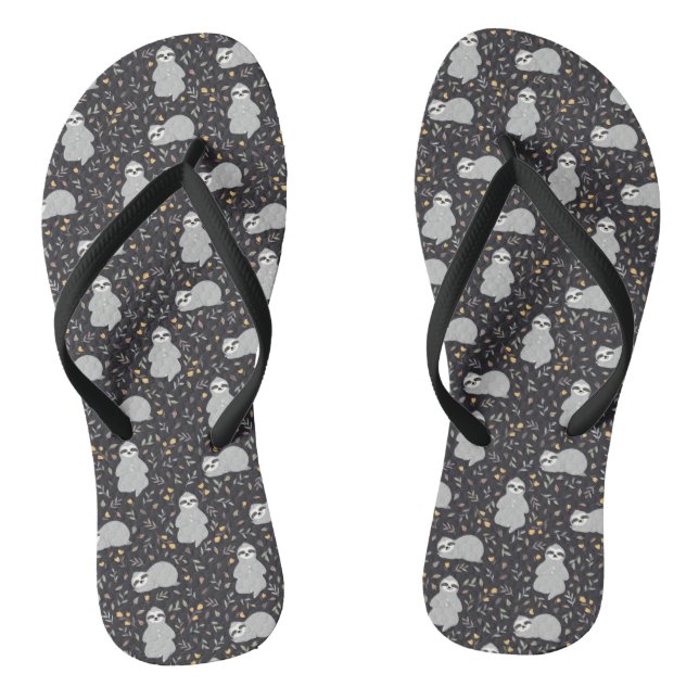 Tongs Motif Tropical Baby Sloth (Semelle)