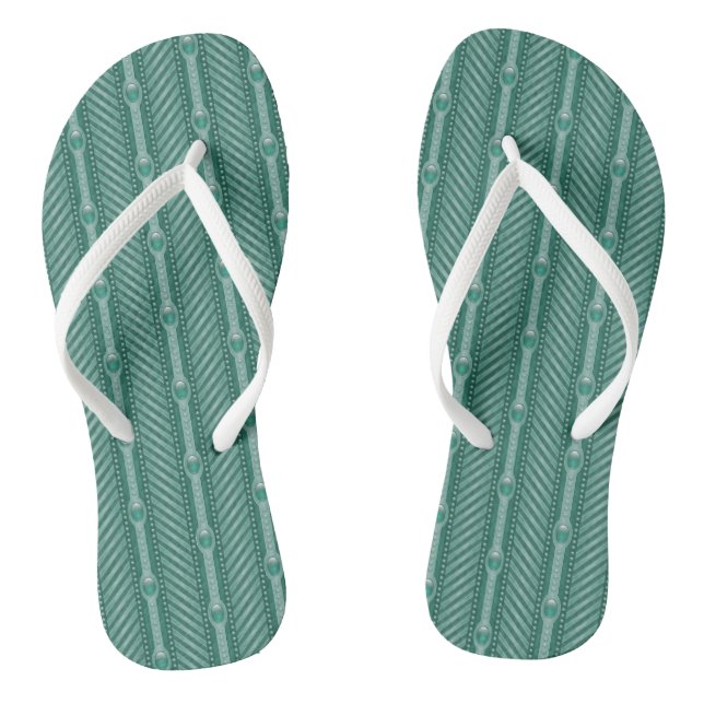 Tongs Motif Turquoise ornemental (Semelle)