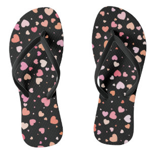 Tongs Motif Valentine`s 2024 Arrière - plan avec coeur