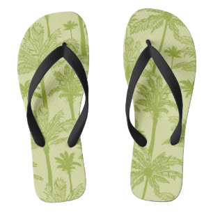 Tongs Motif vert de palmiers