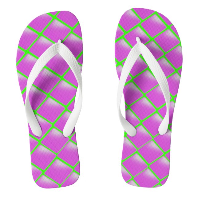 Tongs Motif vert pourpre et citron vert (Semelle)